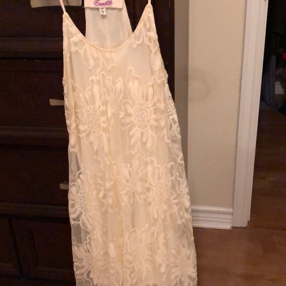 Floral ivory dress
